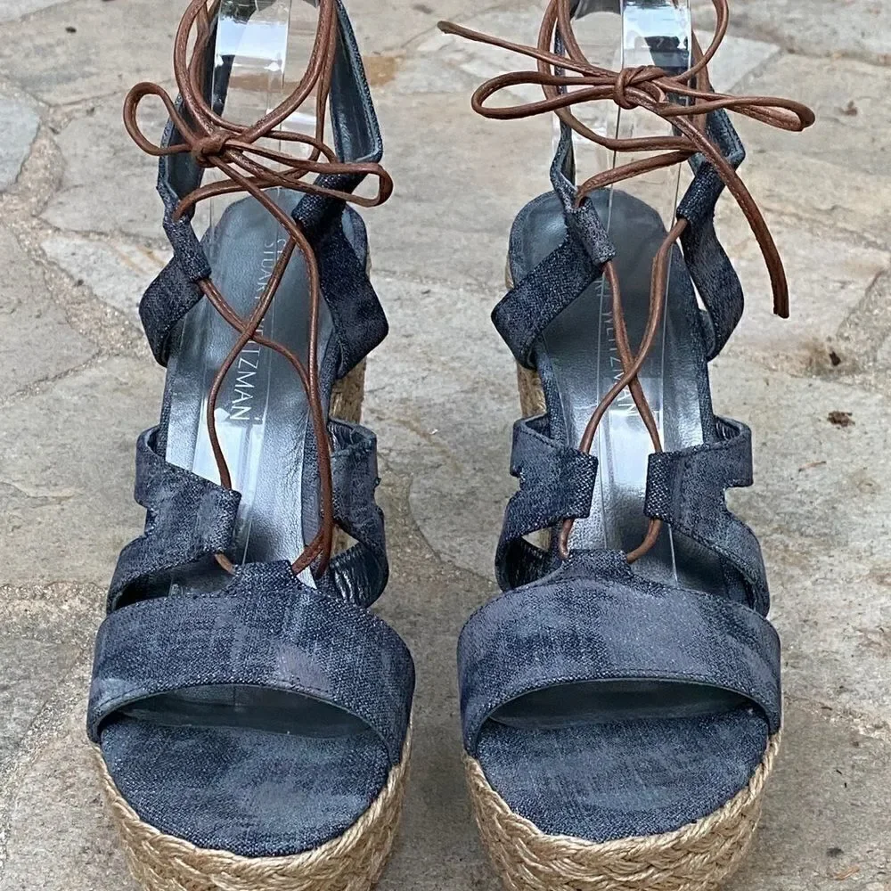 Stuart Weitzman Denim Wedge